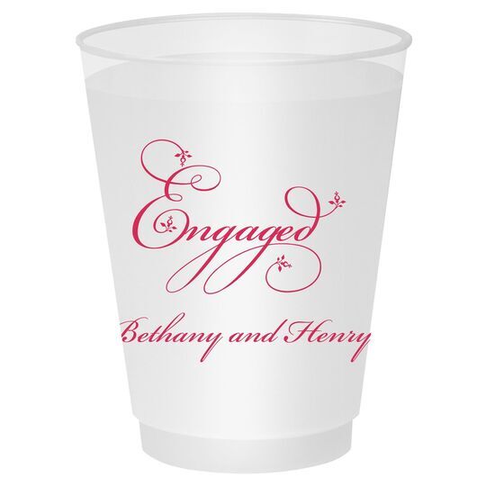 Elegant Engaged Shatterproof Cups
